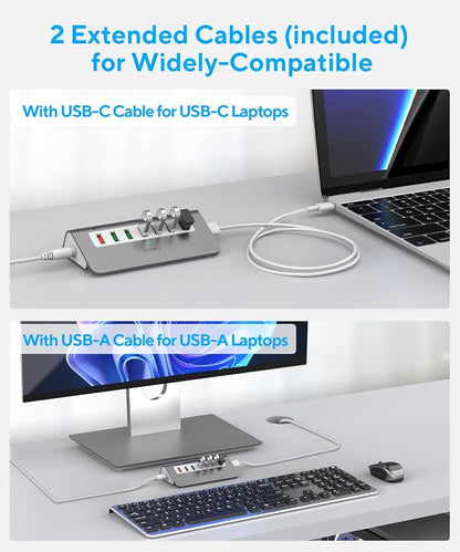 Powered USB-C 7-Port Hub, USB 3.2 Gen 2 Adapter - Image 5