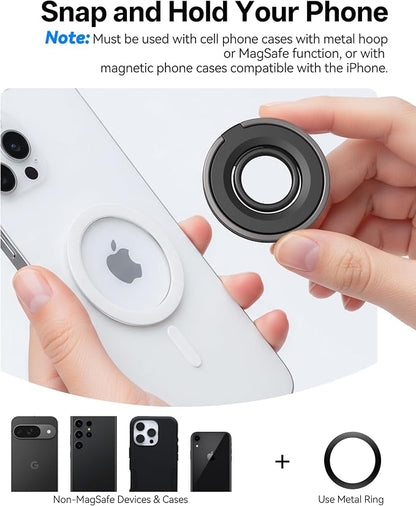 Magnetic Phone Grip for MagSafe Ring Holder, Magnet Phone Grip Stand Finger - Image 7