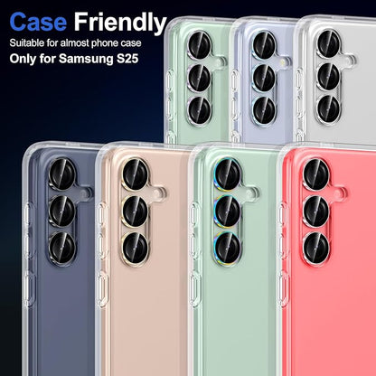 for Samsung Galaxy S25 Camera Lens Protector, Individual Metal Ring Tempered - Image 7