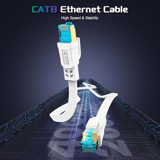 Cat 8 Ethernet Cable 60 FT, Heavy Duty High Speed 40Gbps 2000Mhz Internet - Image 3