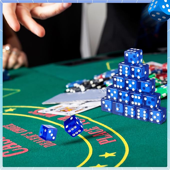 36 Piece 19 mm Casino Style Craps Dice Sets Acrylic and Translucent D6 Dice - Image 5