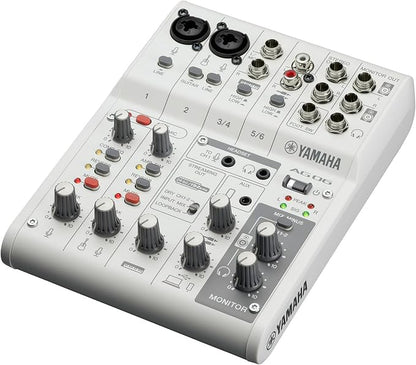 Yamaha AG06MK2 White 6-Channel Live Streaming Loopback Mixer/USB Interface - Image 4