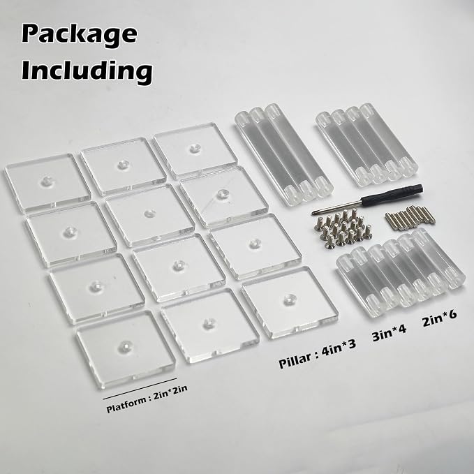 AAiphuwew 6pcs Combat Risers for Flying Miniatures, Adjustable Height - Image 4