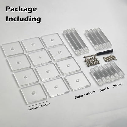 AAiphuwew 6pcs Combat Risers for Flying Miniatures, Adjustable Height - Image 4