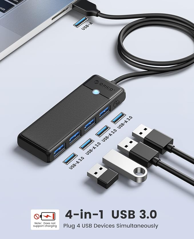 USB 3.0 Hub, ORICO 4-Port USB Hub - Image 2