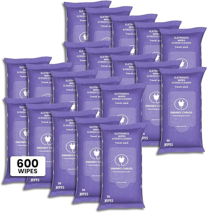 Screen Cleaner Wipes: Electronic Wipes by SWANKYCABLES