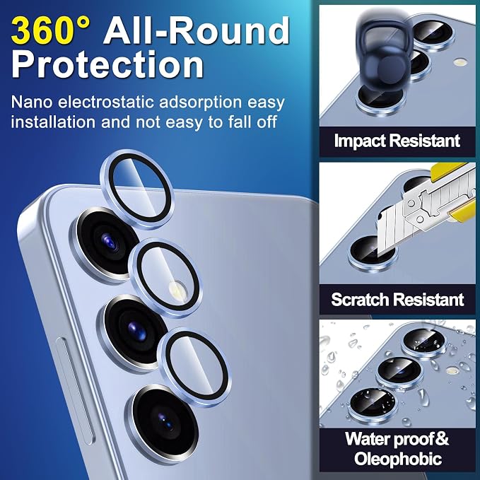 for Samsung Galaxy S25 Plus Camera Lens Protector, Individual Metal Ring - Image 3