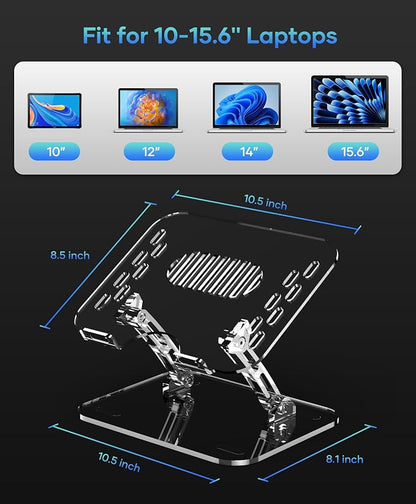 Adjustable Foldable Laptop Stand, Portable Ergonomic Computer Stand - Image 5