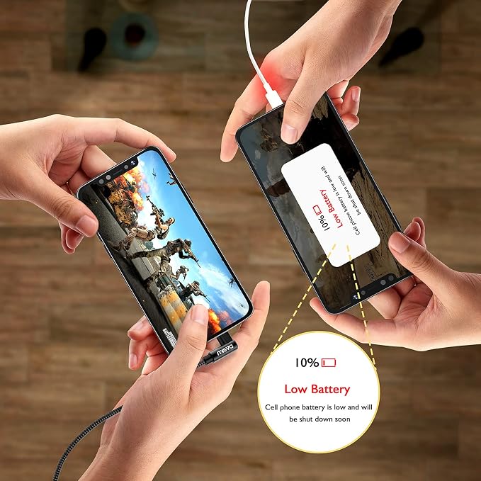 90 Degree iPhone Charging Cable 2Pack 10ft Right Angle Nylon Braided Lightning - Image 7