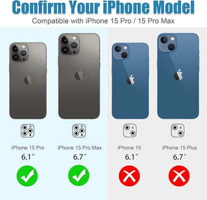 AGVEE 3+3 6 Pack for iPhone 15 Pro 6.1" / 15 Pro Max 6.7" Camera Lens Protector - Image 2