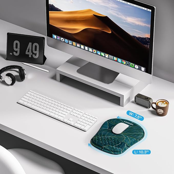 Mouse Pad with Wrist Rest, Ergonomic Mousepads with Wrist Support, Soft Lycra - Image 5