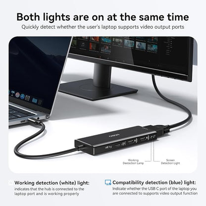 HODO USB C Docking Station Dual Monitor Adapter - Image 9