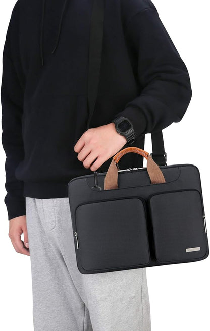 Lacdo 360° Protective Laptop Shoulder Bag, 16 inch Laptop Sleeve Case - Image 6