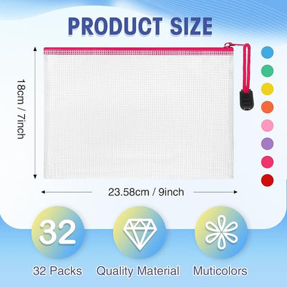 Jetec 32 Pcs Mesh Zipper Bags Toy Storage Bikini Organizer Bag Bolsas Para - Image 2