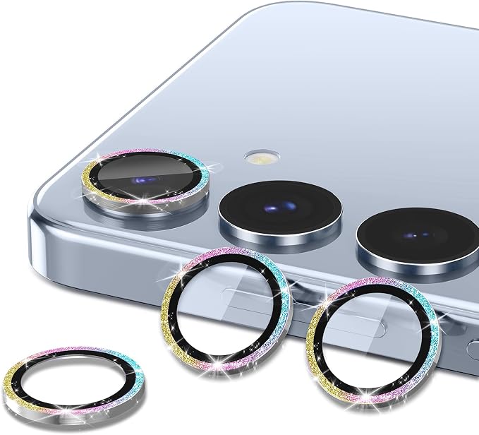 for Samsung Galaxy S25 Camera Lens Protector, Individual Metal Ring Tempered - Image 2