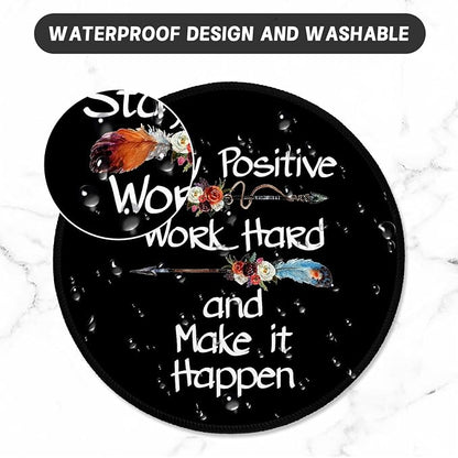 ITNRSIIET Round Mouse Pad with Stitched Edge Premium-Textured Waterproof - Image 5