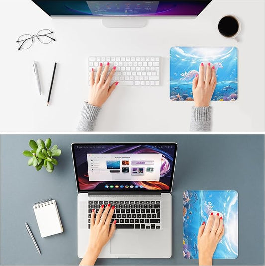 ITNRSIIET Mouse Pad Non-Slip Rubber Base Smooth Surface Stitched Edges - Image 2