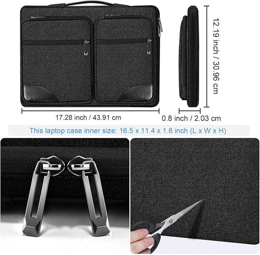 Hseok Ultra-Slim Laptop Case 17 17.3 inches Sleeve Protective PC Briefcase - Image 2