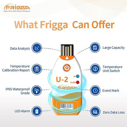Frigga 10 Pack 100 Days USB Temperature Data Logger Single Use Temperature - Image 7