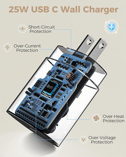 2 in 1 for Samsung Watch Charger, 25W USB C Fast Charger Compatible - Image 6