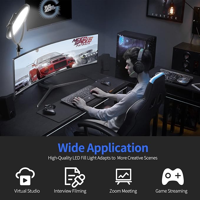 GVM Desk Mount LED Video Light, Bi-Color Professional Light - Image 3