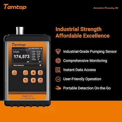 Temtop PMD371 Professional Particle Counter: Comprehensive Portable Particulate - Image 2