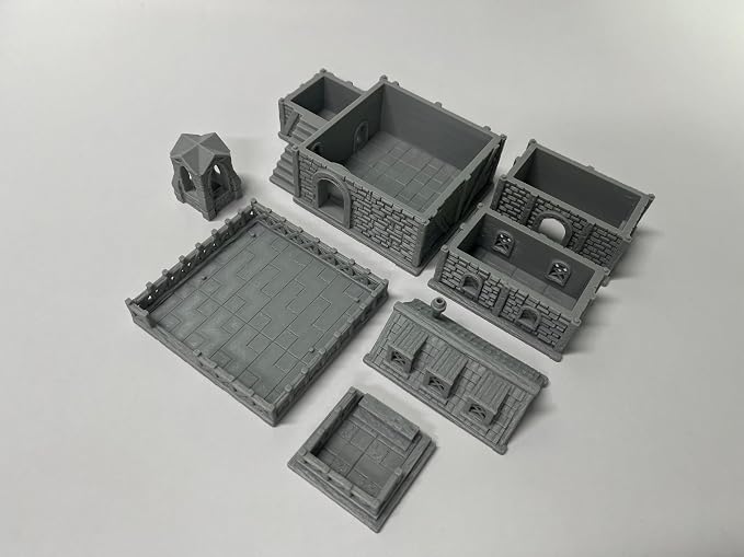 Paintable Tabletop Miniature Building Terrains Compatible - 18mm/28mm Scale - Image 7