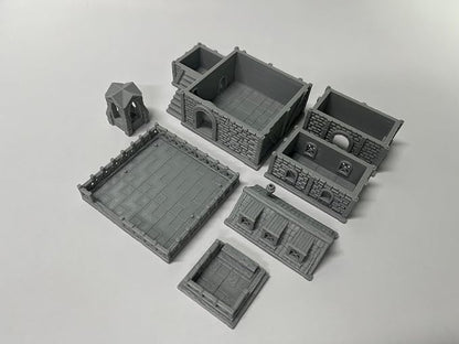 Paintable Tabletop Miniature Building Terrains Compatible - 18mm/28mm Scale - Image 7