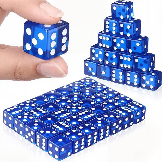 36 Piece 19 mm Casino Style Craps Dice Sets Acrylic and Translucent D6 Dice - Image 2