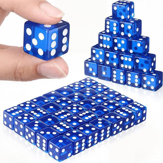 36 Piece 19 mm Casino Style Craps Dice Sets Acrylic and Translucent D6 Dice - Image 2