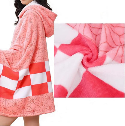 Juejuezi Hooded Wearable Blanket Hoodie Throw Blanket Cloak Cosplay Costume - Image 3