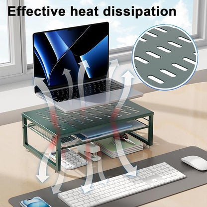 gianotter 2-Tier Metal Monitor Stand Riser, Desk Organizer - Image 8