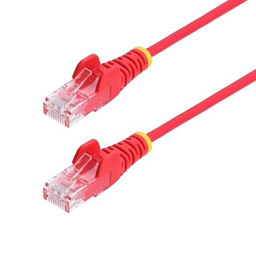 StarTech.com 6in Red Slim CAT6 Ethernet Cable, Snagless RJ45, 28AWG Pure Bare by StarTech