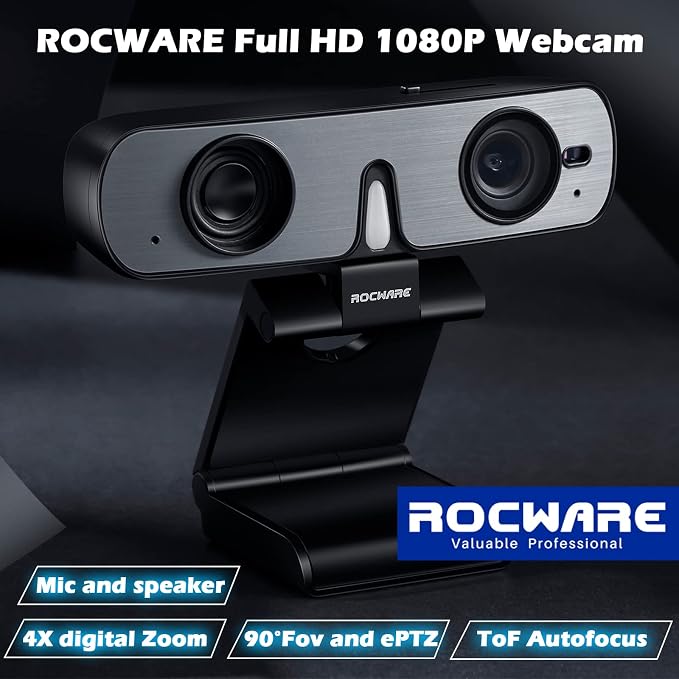 ROCWARE RC08 2K Webcam with Speaker, Webcam - Image 9