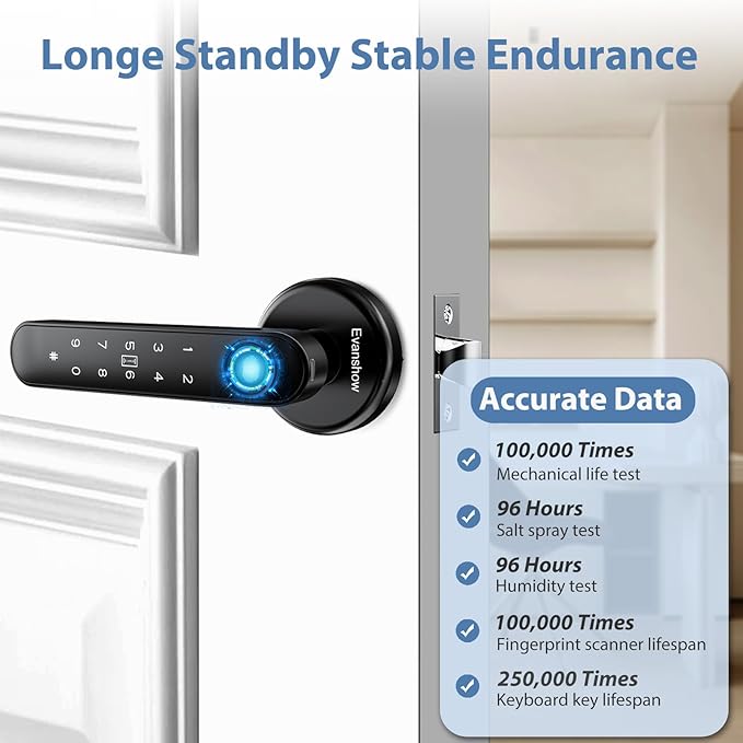 Fingerprint Door Lock Biometric Door Knob - Image 6