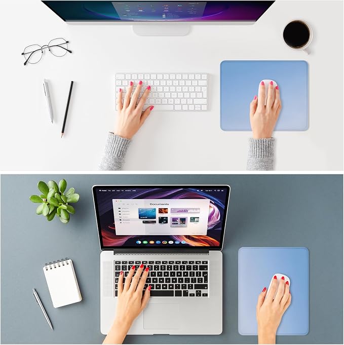 ITNRSIIET Mouse Pad Non-Slip Rubber Base Smooth Surface Stitched Edges - Image 2