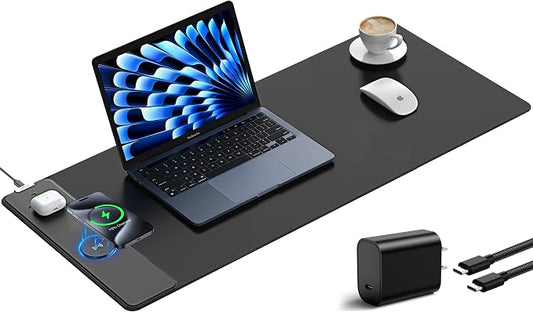TopMade Mouse Pad with 15W Fast Wireless Charging, 35.43"x15.75" XXXL Large by TopmadeProduct-Ordernow