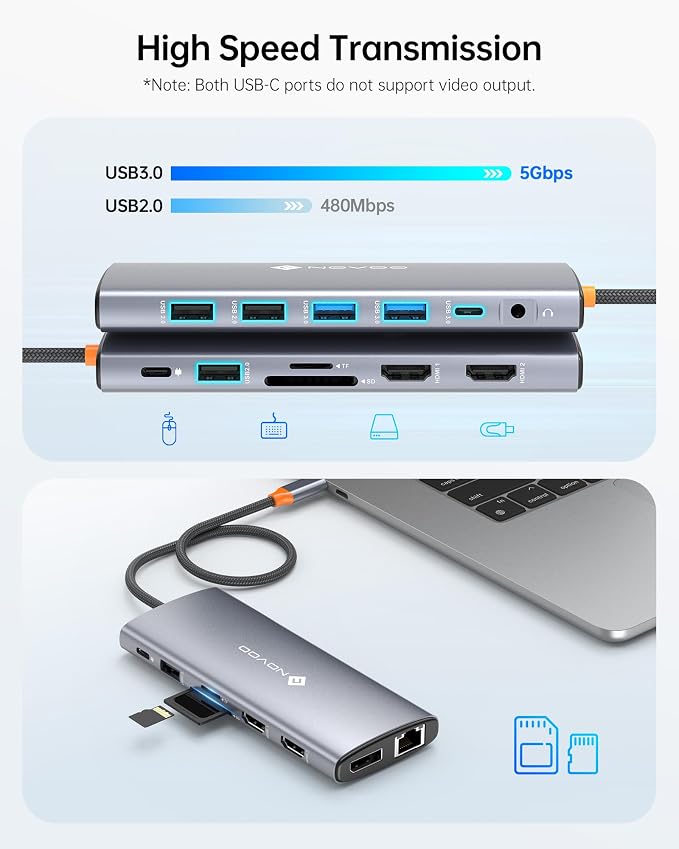 Dell/HP/Lenovo/Surface USB C Docking Station - Image 7