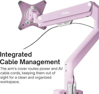 Pixio PS1S Wave Pink Single Monitor Arm Stand Desk Mount - Image 5