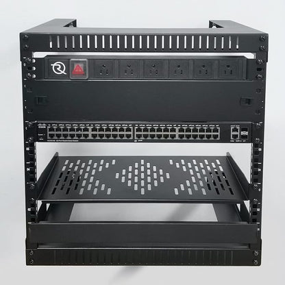 RIVECO 12U 19" Wall Mount Server Rack – 17.7" Deep 2 Post Open Frame Cabinet - Image 6