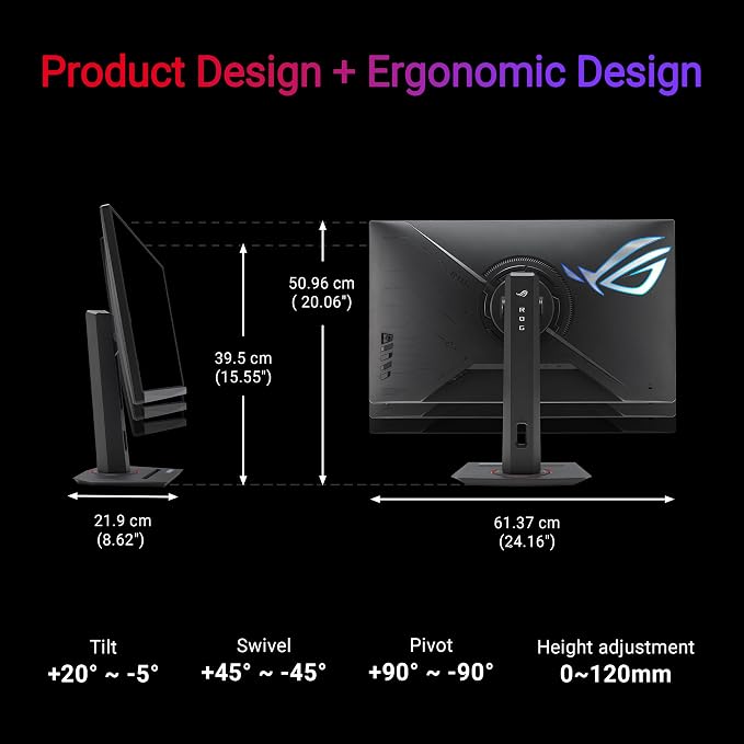 ASUS ROG Strix 27” 4K HDR USB-C Gaming Monitor – UHD Dual Mode, Fast IPS - Image 4