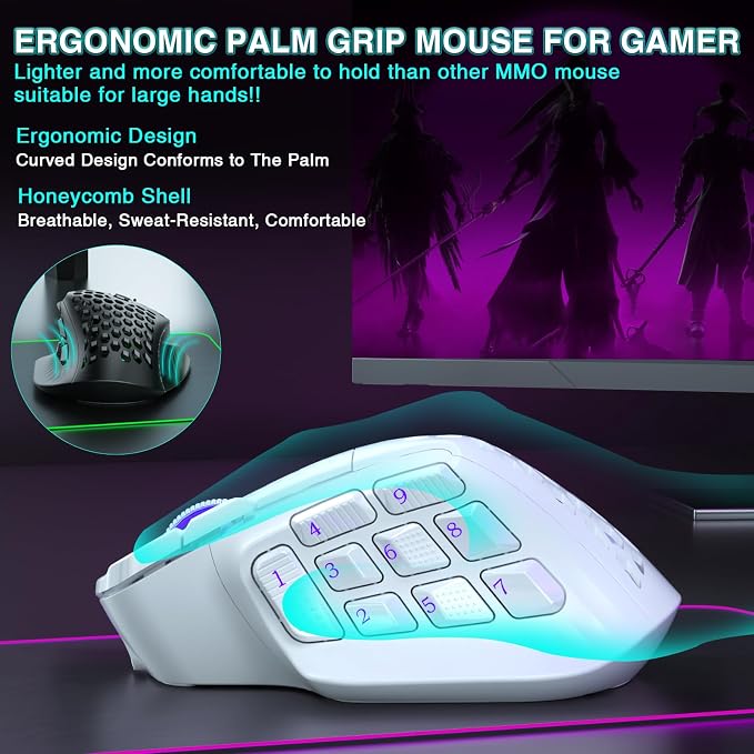 SM809 Pro Wireless MMO Gaming Mouse - Image 8