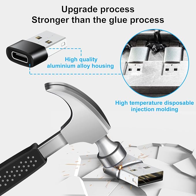 USBC Adapters 8 Pack, Type C to USB Adapter, USBC USBA Male Female Adaptor - Image 5