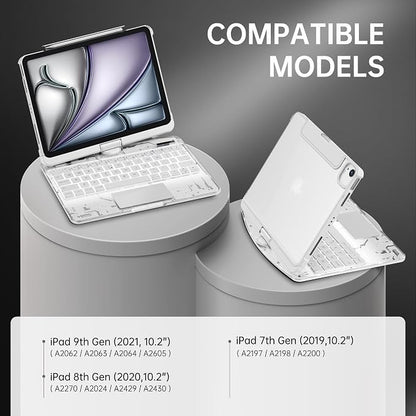 GUSGU Transparent Case with Wireless Keyboard - Image 2
