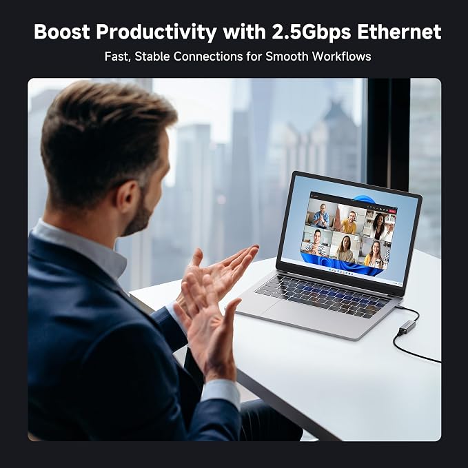 Cable Matters USB C to 2.5Gb Ethernet Adapter, 2.5 Gigabit Network Speed - Image 4