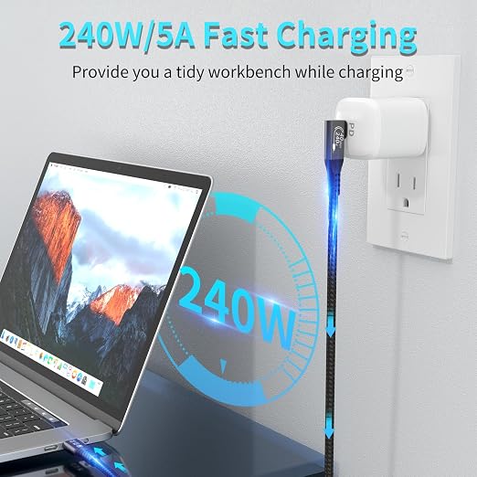 USB4 Cable, with Thunderbolt 4, 240W Charging, 40 Gbps Data, 8K @ 60Hz HDR - Image 3