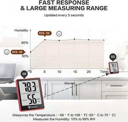 DOQAUS Digital Hygrometer Indoor Thermometer Humidity Gauge Room Thermometer - Image 4