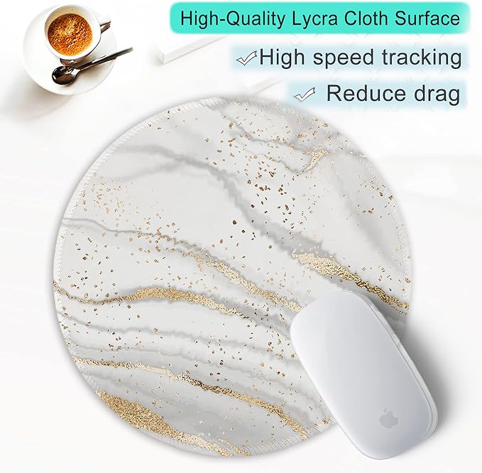 ITNRSIIET Round Mouse Pad with Stitched Edge Premium-Textured Waterproof - Image 6