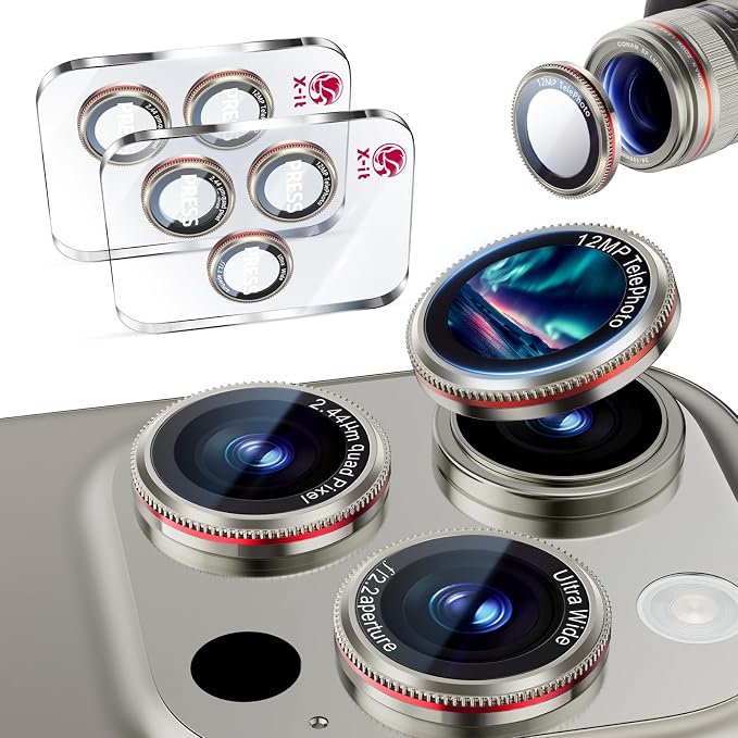 X-it 2 Pack Camera Lens Protector, Shatterproof Anti-Scratch Ultra HD Camera by X-it