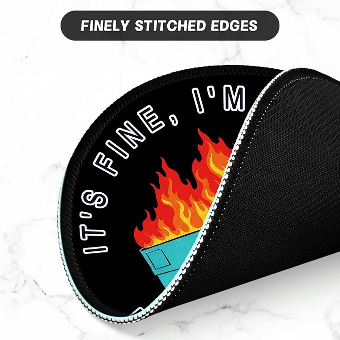 ITNRSIIET Round Mouse Pad with Stitched Edge Premium-Textured Waterproof - Image 4
